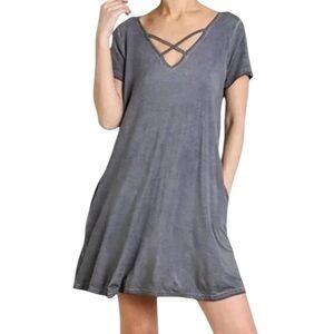 Umgee Gray Swing Dress